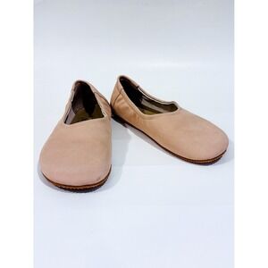 BESPOKY SHOES Beige leather flats | Minimalist comfort | Size 38 EU